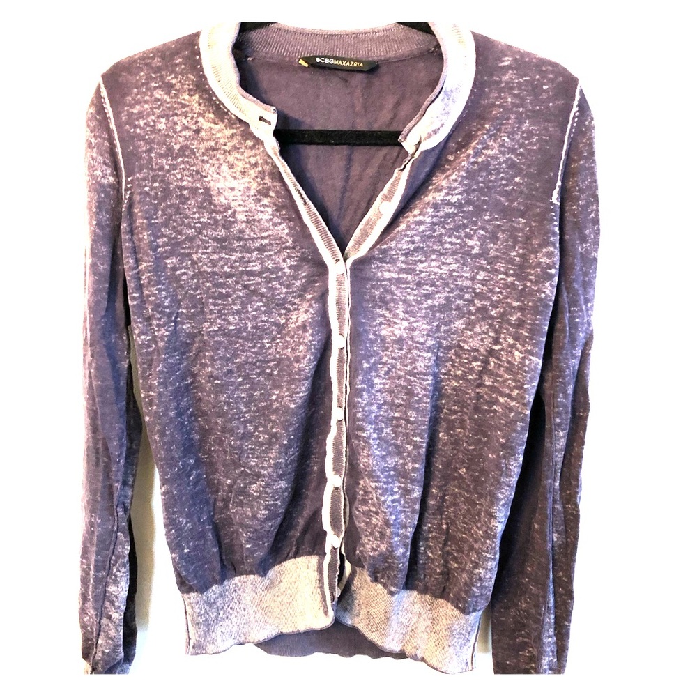 BCBG WASHED LOOK CARDIGAN